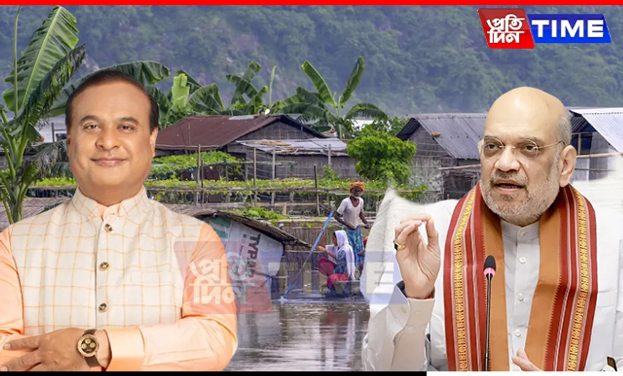 Assam Floods: Amit Shah Holds Talks With CM Sarma, Assures Support